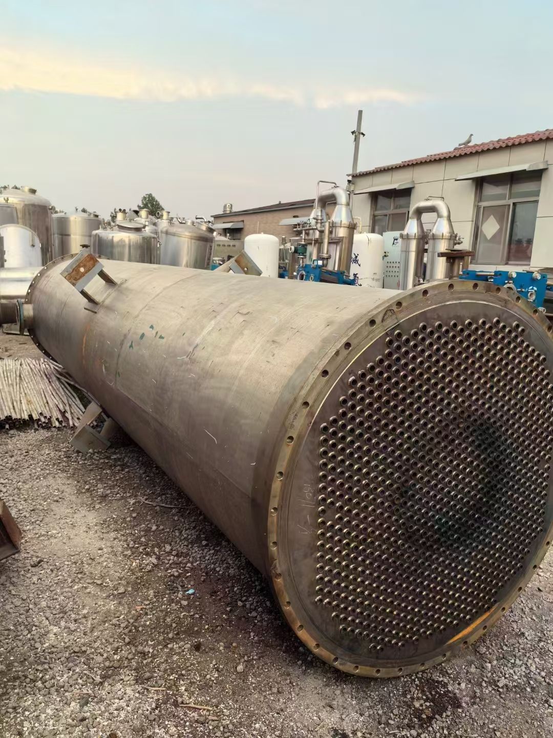 转让二手列管冷凝器 一台410平方全钛材列管式冷凝器