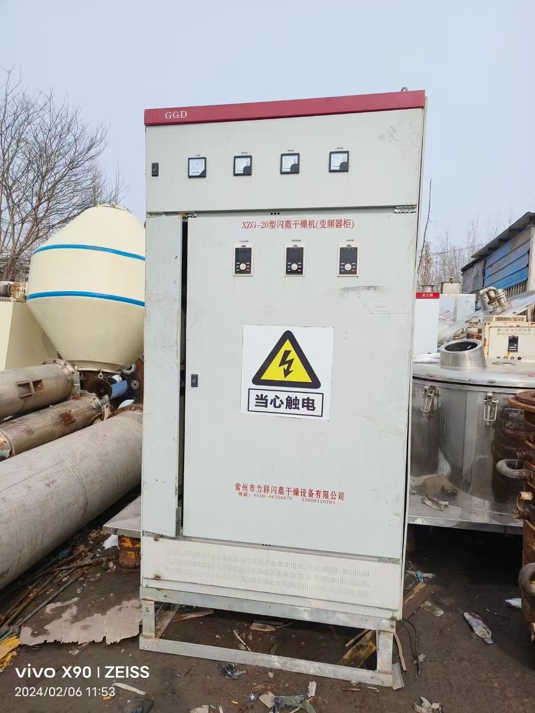 转让二手闪蒸干燥机 一套直径2米不锈钢旋转闪蒸干燥机