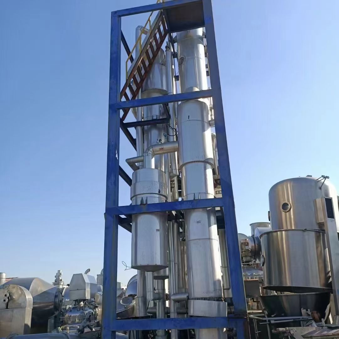 转让二手强制循环蒸发器 一套撬装式2吨强制循环蒸发器