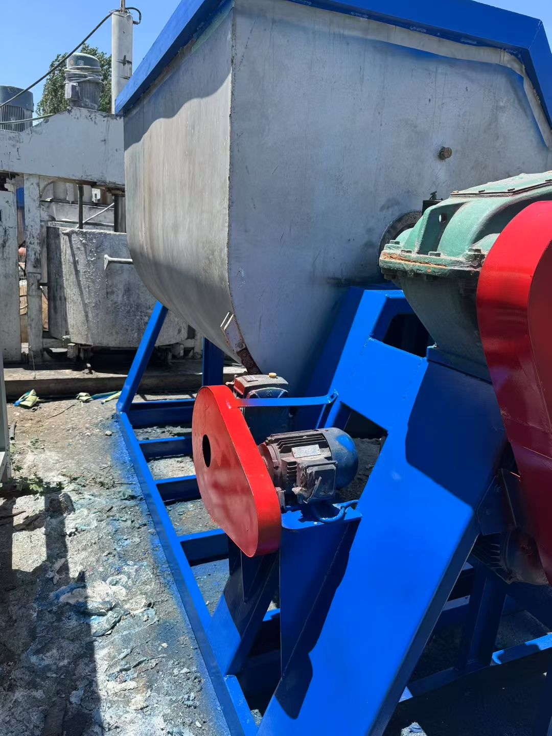 转让二手真石漆搅拌机 一台容积5立方全不锈钢翻缸真石漆搅拌机