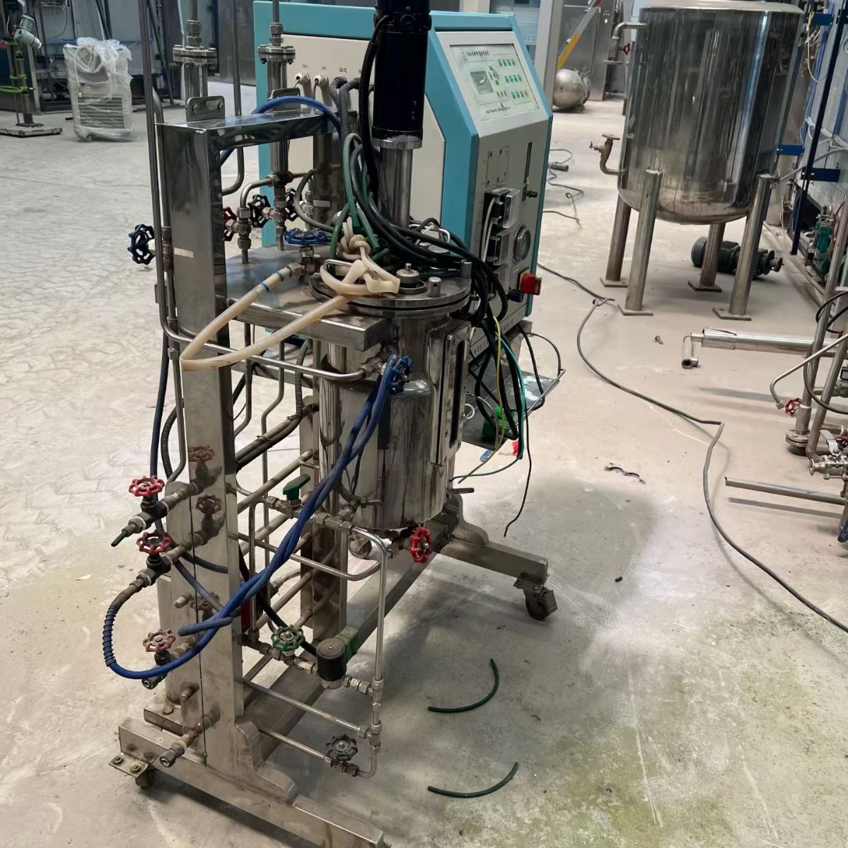 转让二手生物发酵罐 一台容积6升镇江东方产全自动实验生物发酵罐