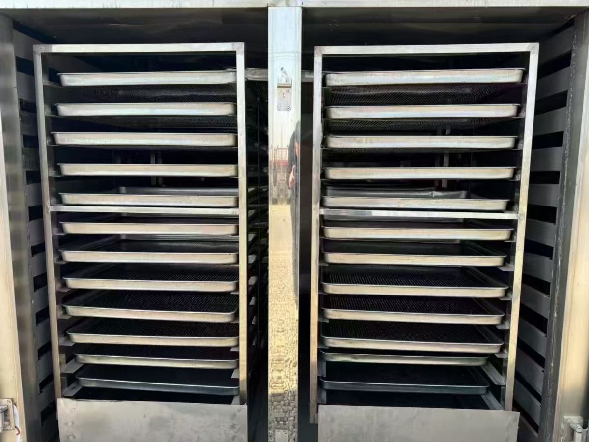 转让二手热风烘箱 一台电气两用96盘两门四车热风循环烘箱