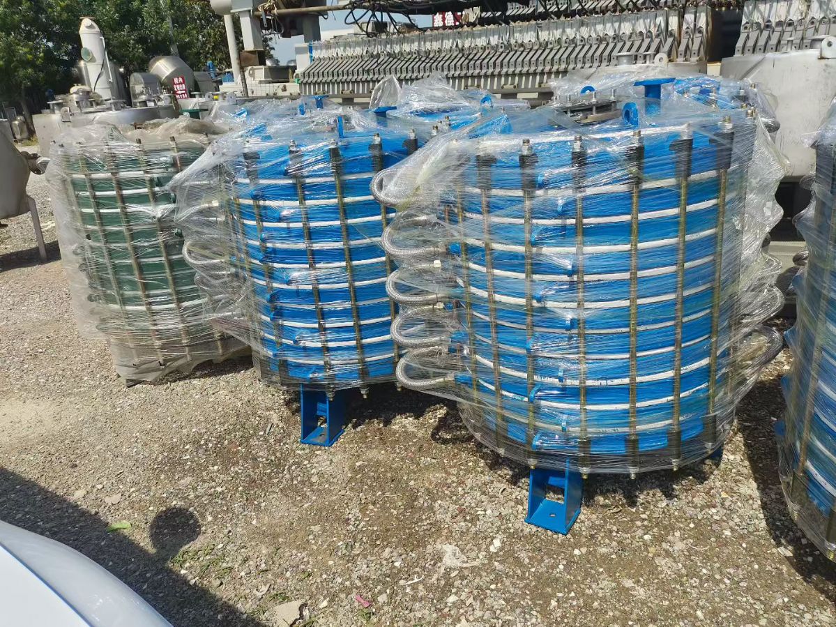 转让二手搪瓷片冷凝器 四组10平方搪玻璃搪瓷片冷凝器