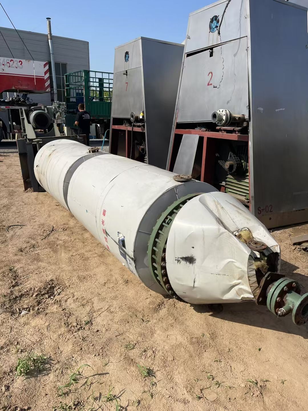 转让二手薄膜蒸发器 一台8平方不锈钢薄膜刮板蒸发器