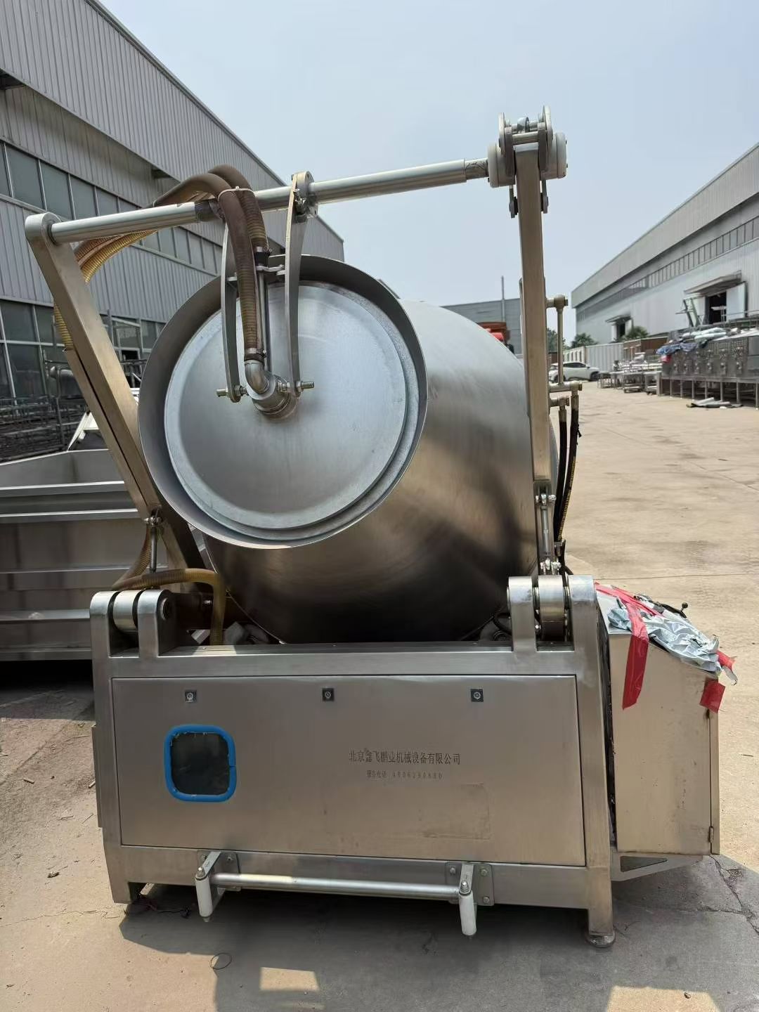 转让二手液压滚揉机 一台容积2500升全自动液压自动上料滚揉机