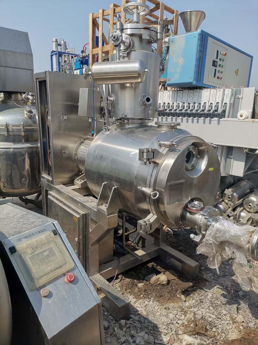 转让二手耙式干燥机 一台容积200升全开式无菌耙式干燥机