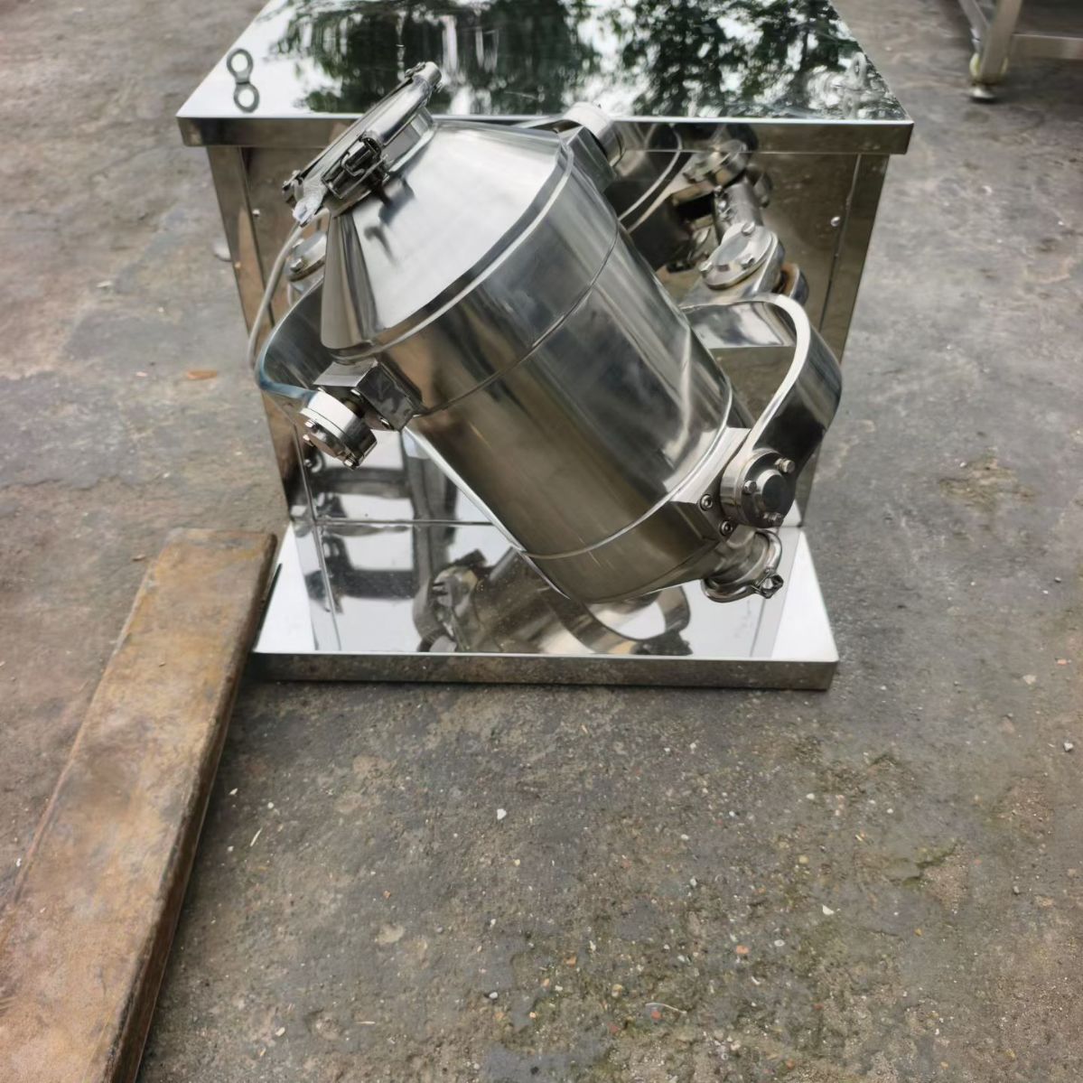 转让二手三维混合机 一台容积20升实验型三维运动混合机