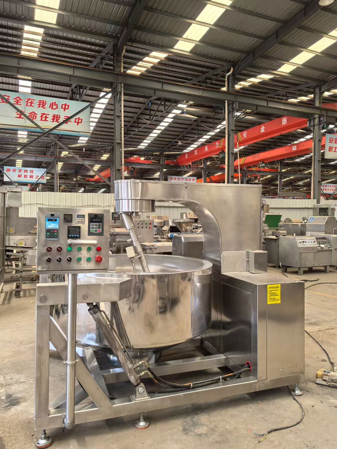 转让二手行星炒锅 一台容积500升电磁加热全自动行星炒锅