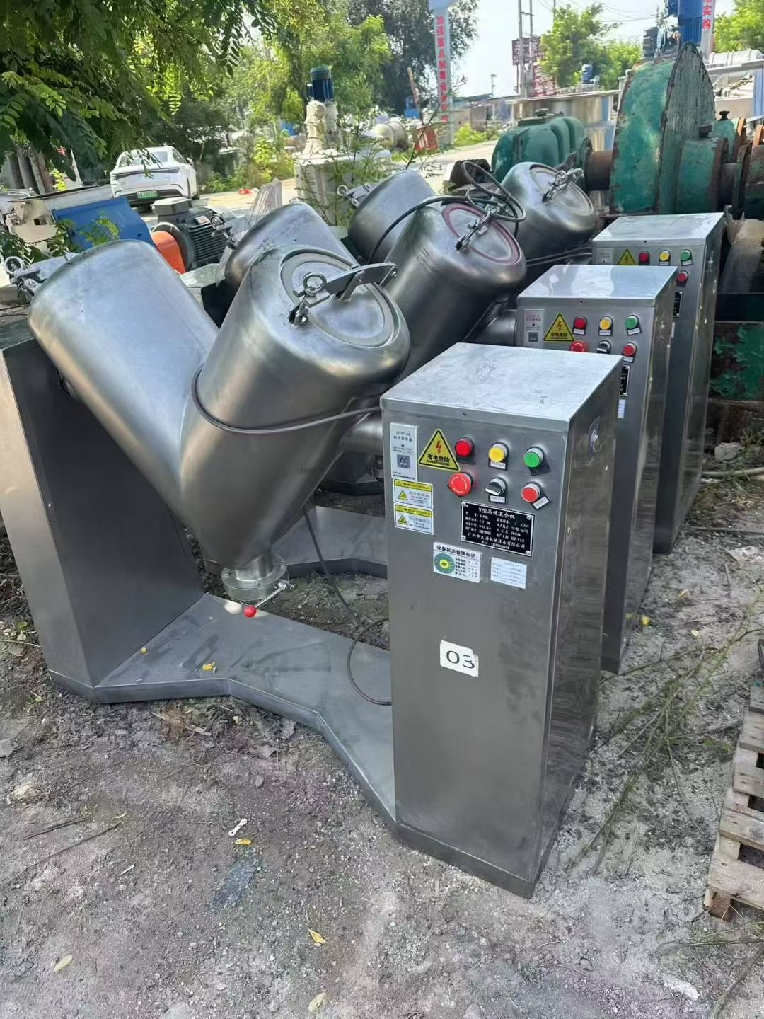 转让二手V型混合机 四台容积100升广东久源产高效V型混合机