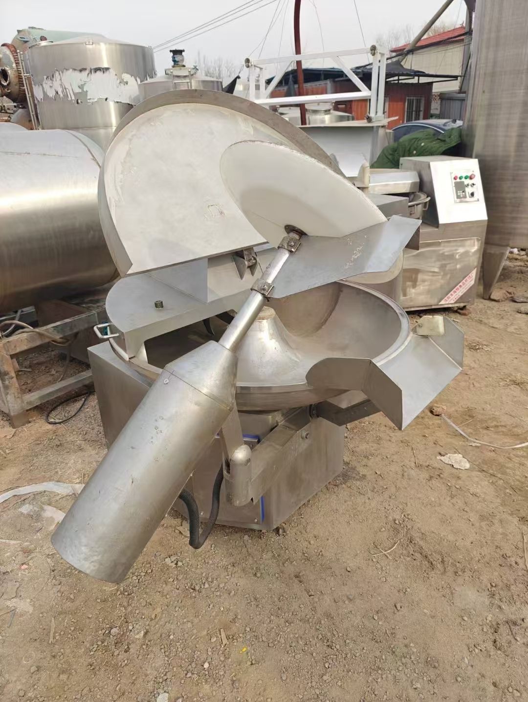 转让二手变频斩拌机 一台125型晓进产高低速变频斩拌机