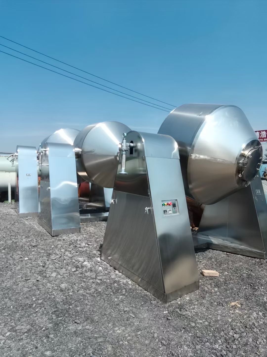 转让二手双锥干燥机 容积2000升-5000升内搪瓷真空回转双锥干燥机