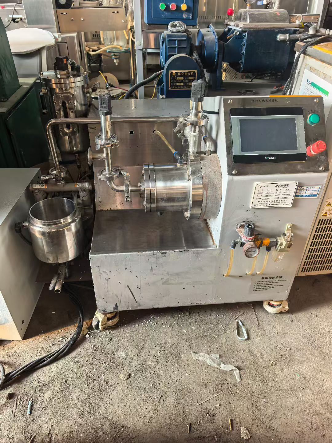 转让二手陶瓷砂磨机 一台容积0.6升全陶瓷纳米砂磨机