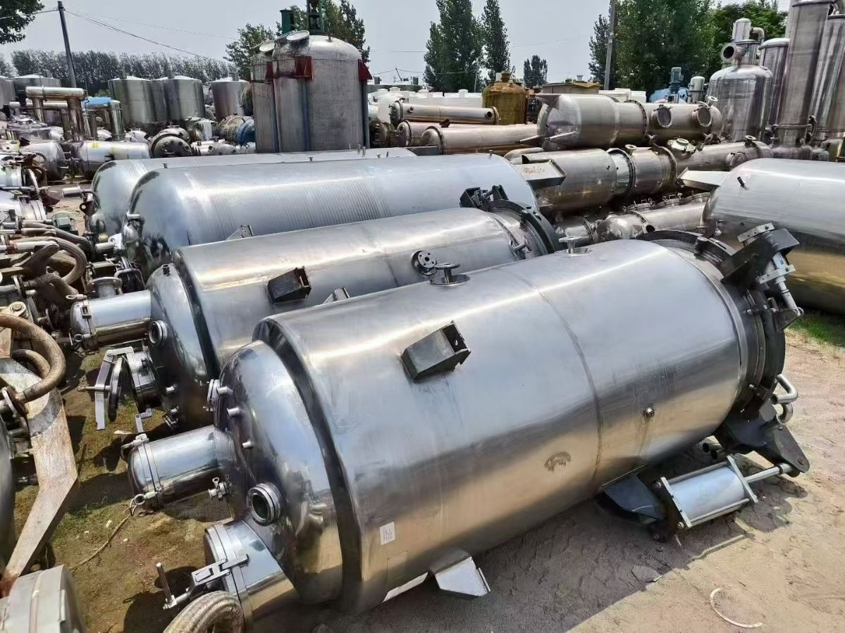 转让二手静态提取罐 两台容积3立方直筒式静态提取罐