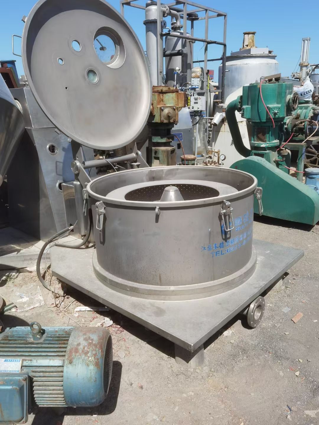 转让二手平板离心机 一台1000型赛德力产钛材质平板密闭离心机