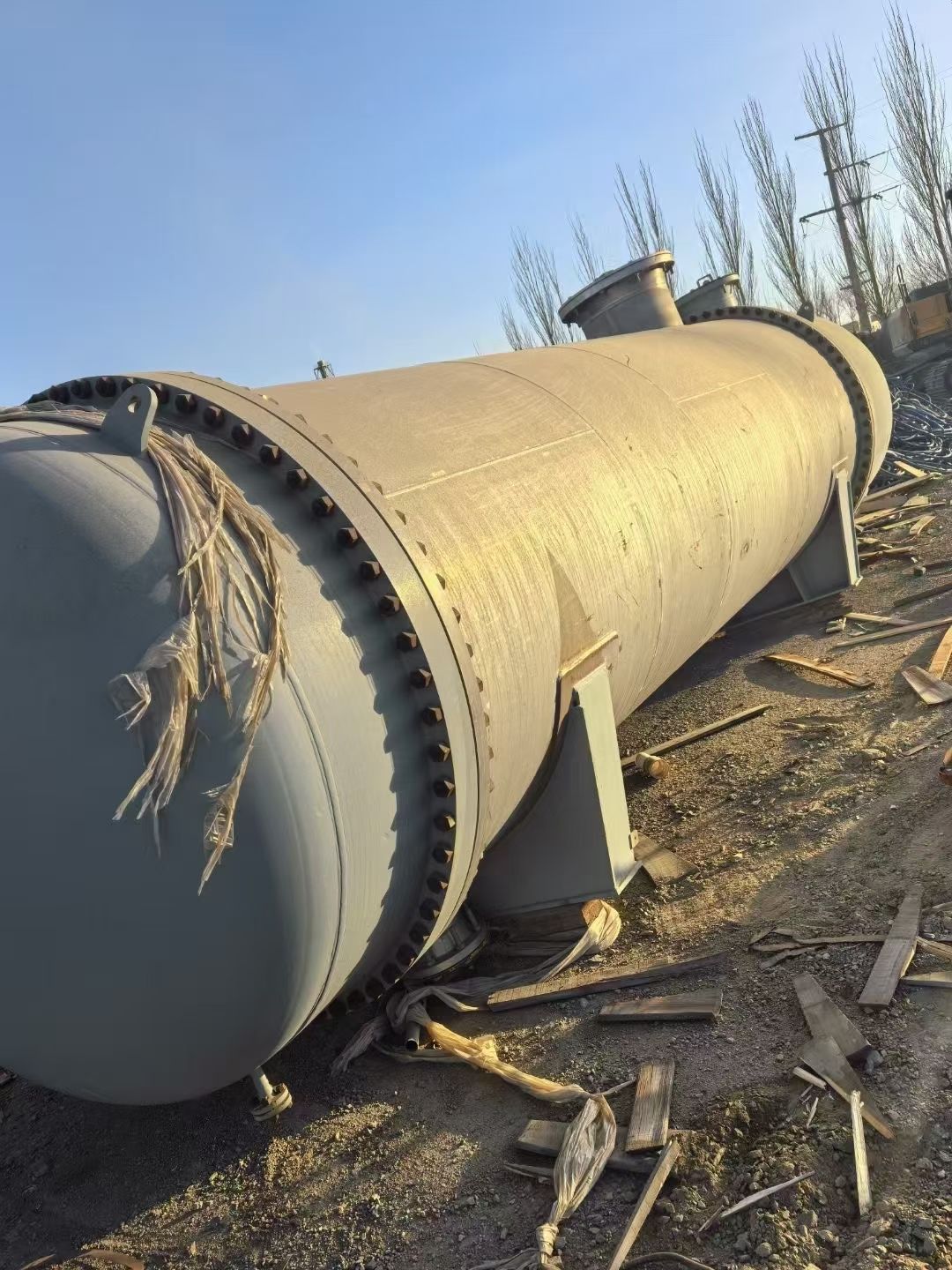 转让二手列管冷凝器 一台面积1056平方304材质大平方列管冷凝器