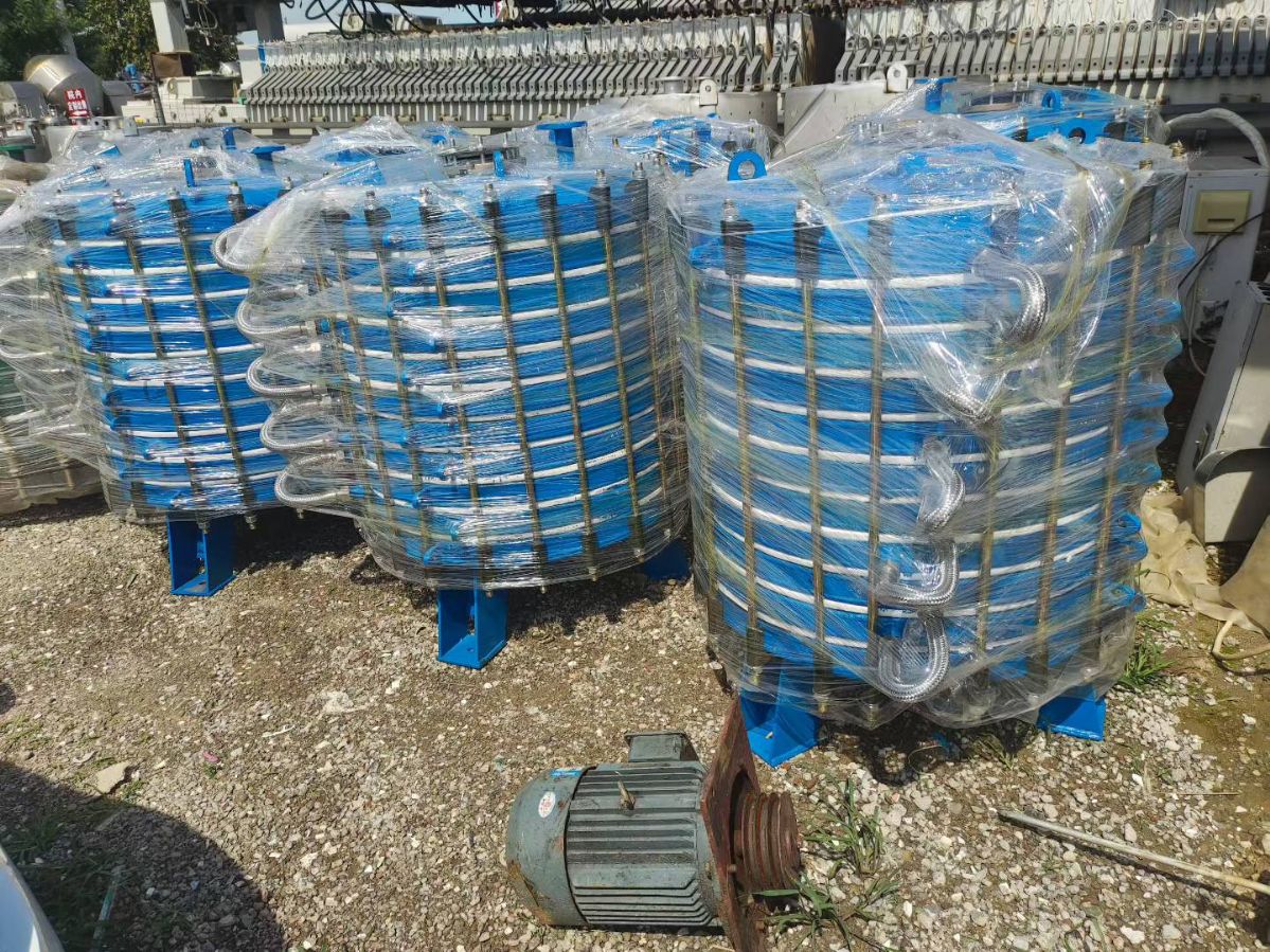 转让二手搪瓷片冷凝器 四组10平方搪玻璃搪瓷片冷凝器