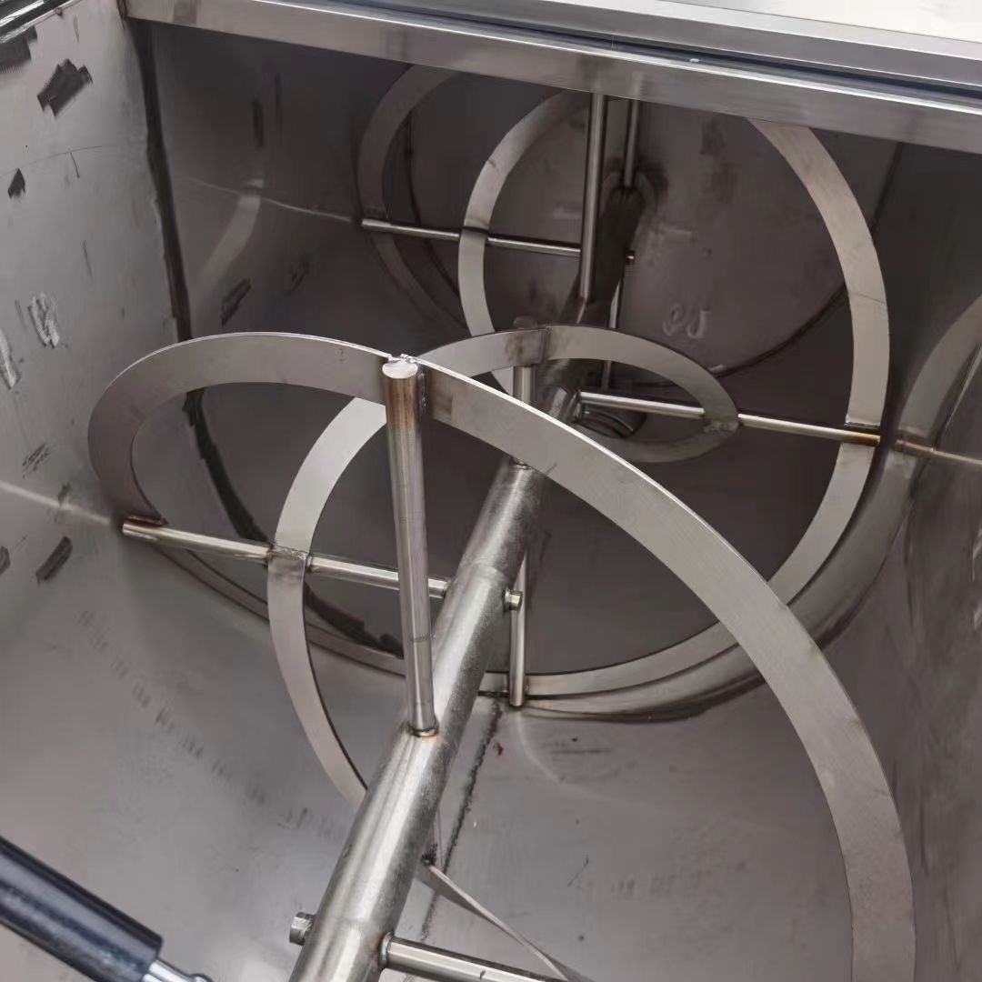 转让二手螺带混合机 四台容积2立方抛光食品级卧式螺带混合机
