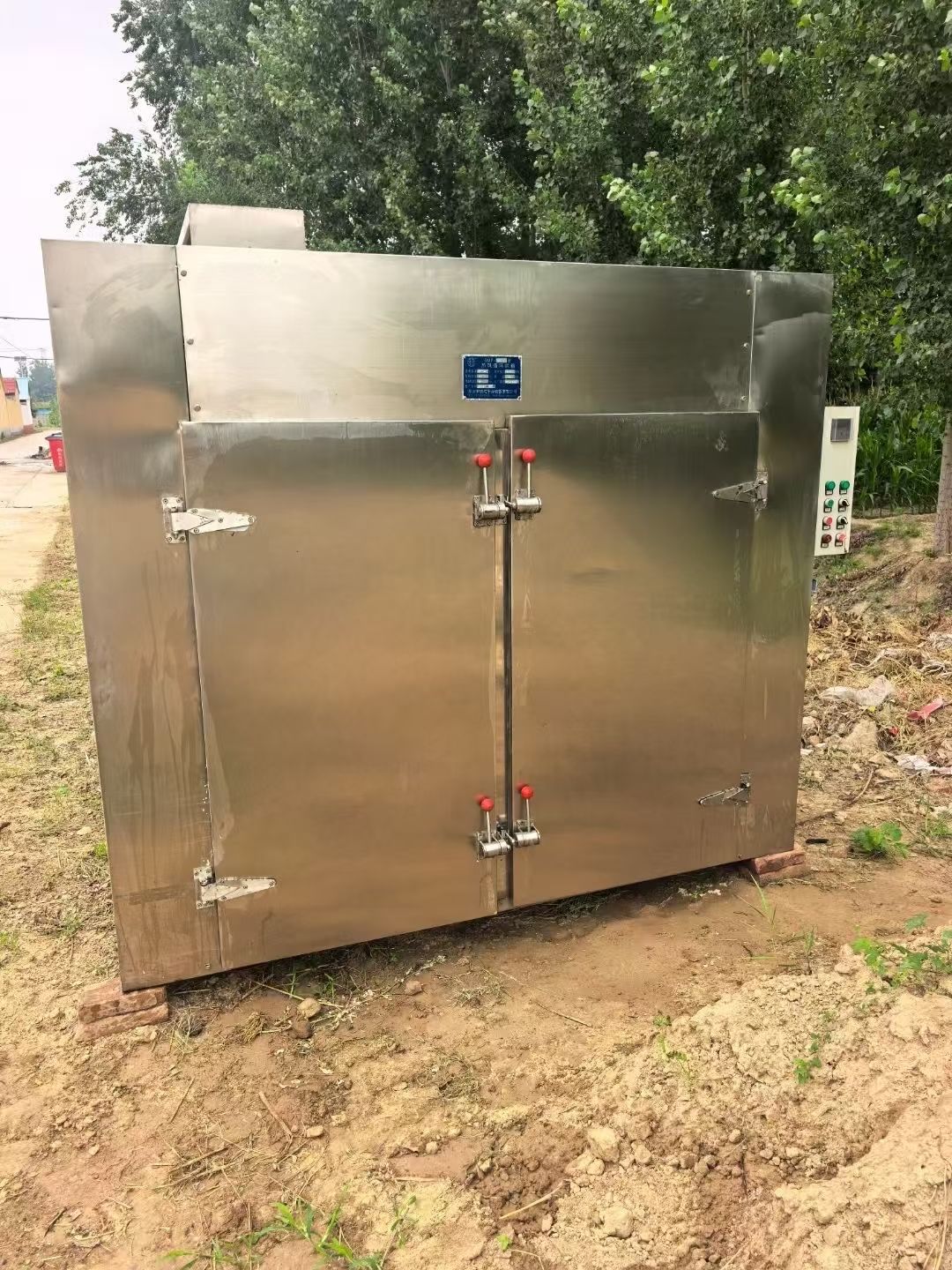 转让二手热风烘箱 一台两门四车96盘电气两用热风循环烘箱