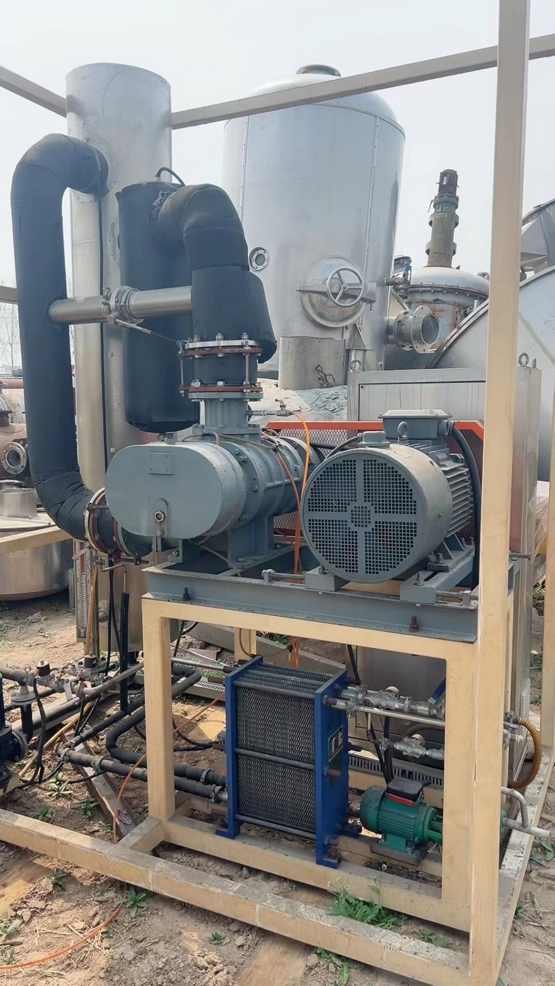 转让二手MVR蒸发器 一套容积200L撬装式MVR蒸发器