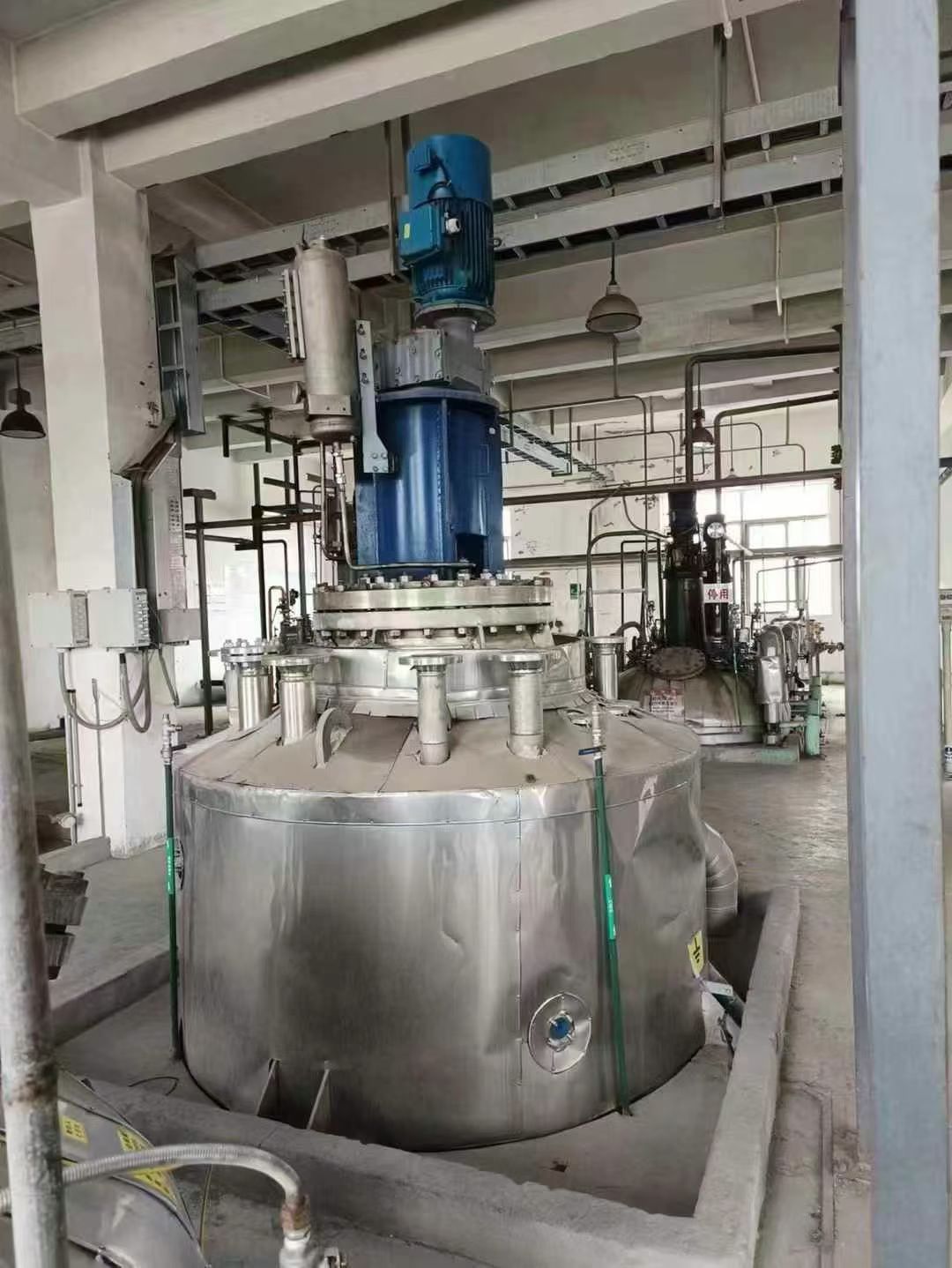 转让二手高压反应釜 一台容积5.34立方材质316高压反应釜