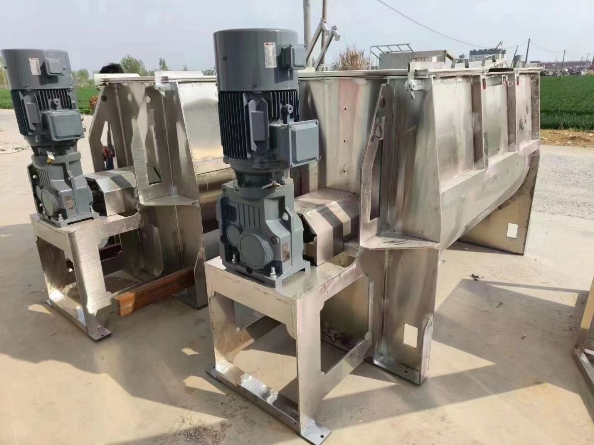转让二手螺带混合机 容积500L-2000L抛光卧式螺带混合机