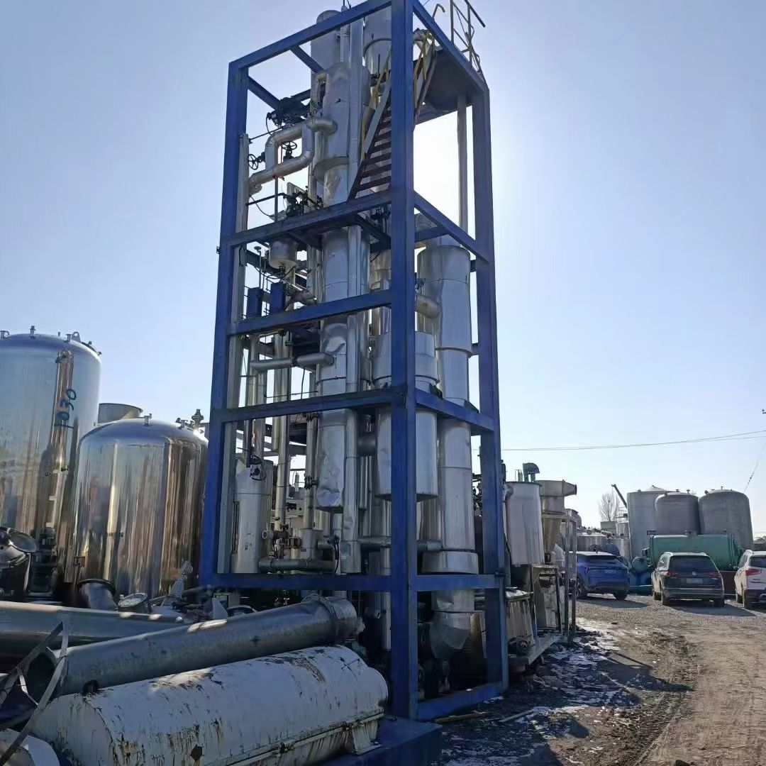 转让二手强制循环蒸发器 一套撬装式2吨强制循环蒸发器