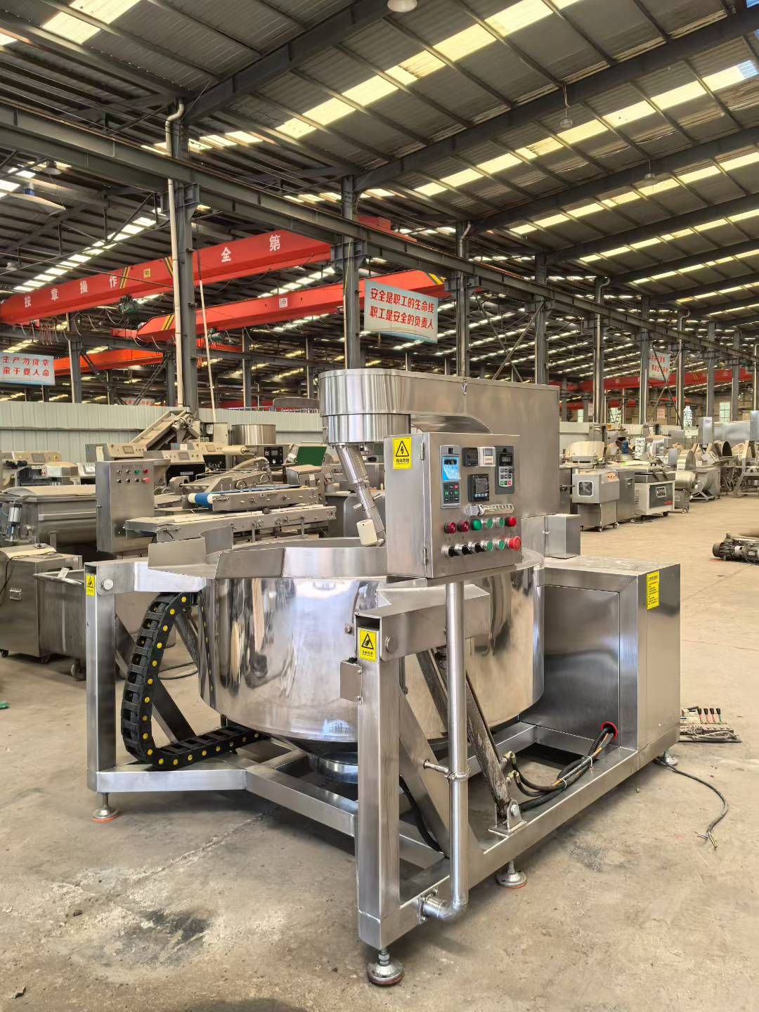 转让二手行星炒锅 一台容积500升电磁加热全自动行星炒锅