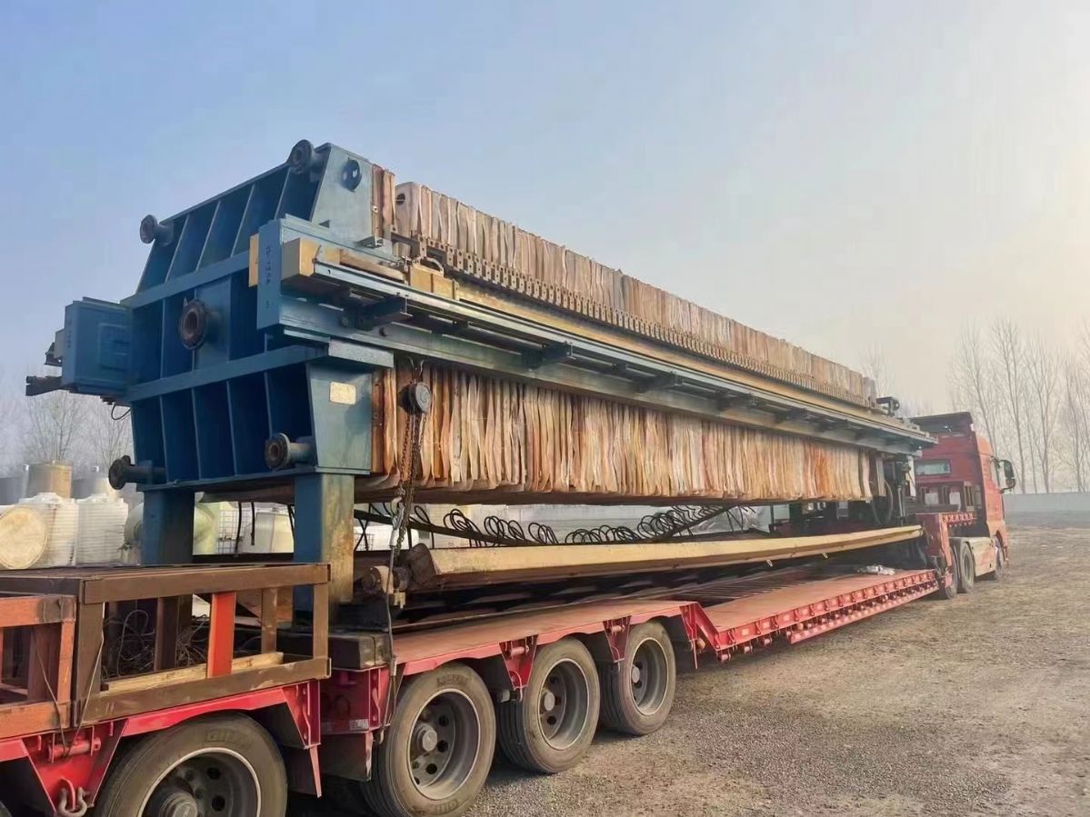 转让二手景津压滤机 六台800平方自动拉板景津隔膜压滤机