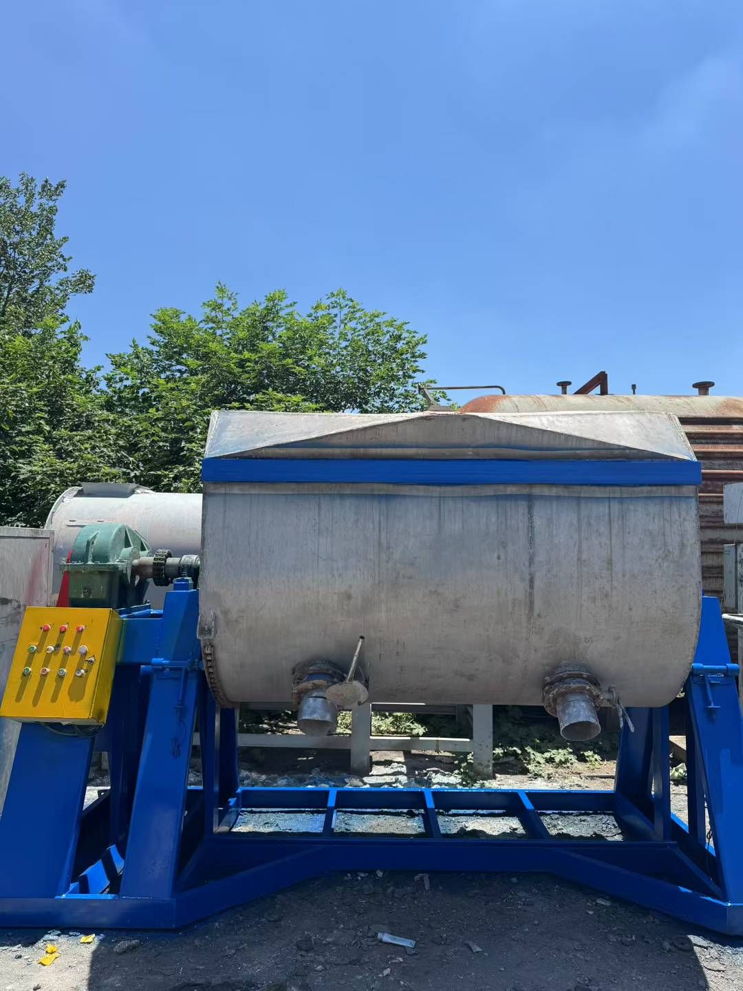 转让二手真石漆搅拌机 一台容积5立方全不锈钢翻缸真石漆搅拌机