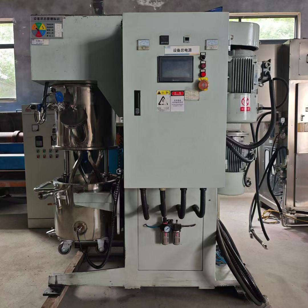 转让二手行星搅拌机 一台容积60升科瑞产双行星真空搅拌机