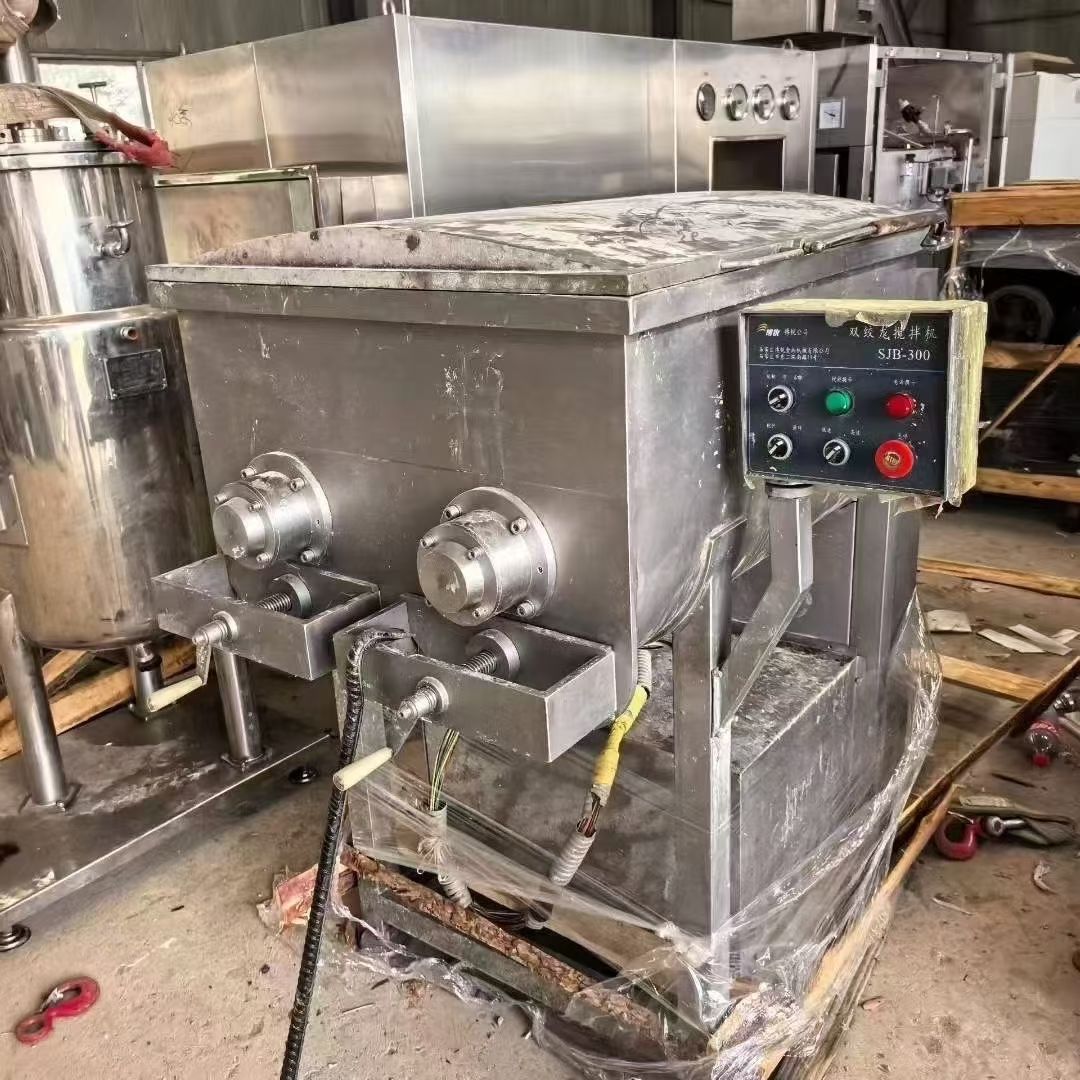 转让二手双轴拌馅机 一台博锐产300型双轴测出料拌馅机
