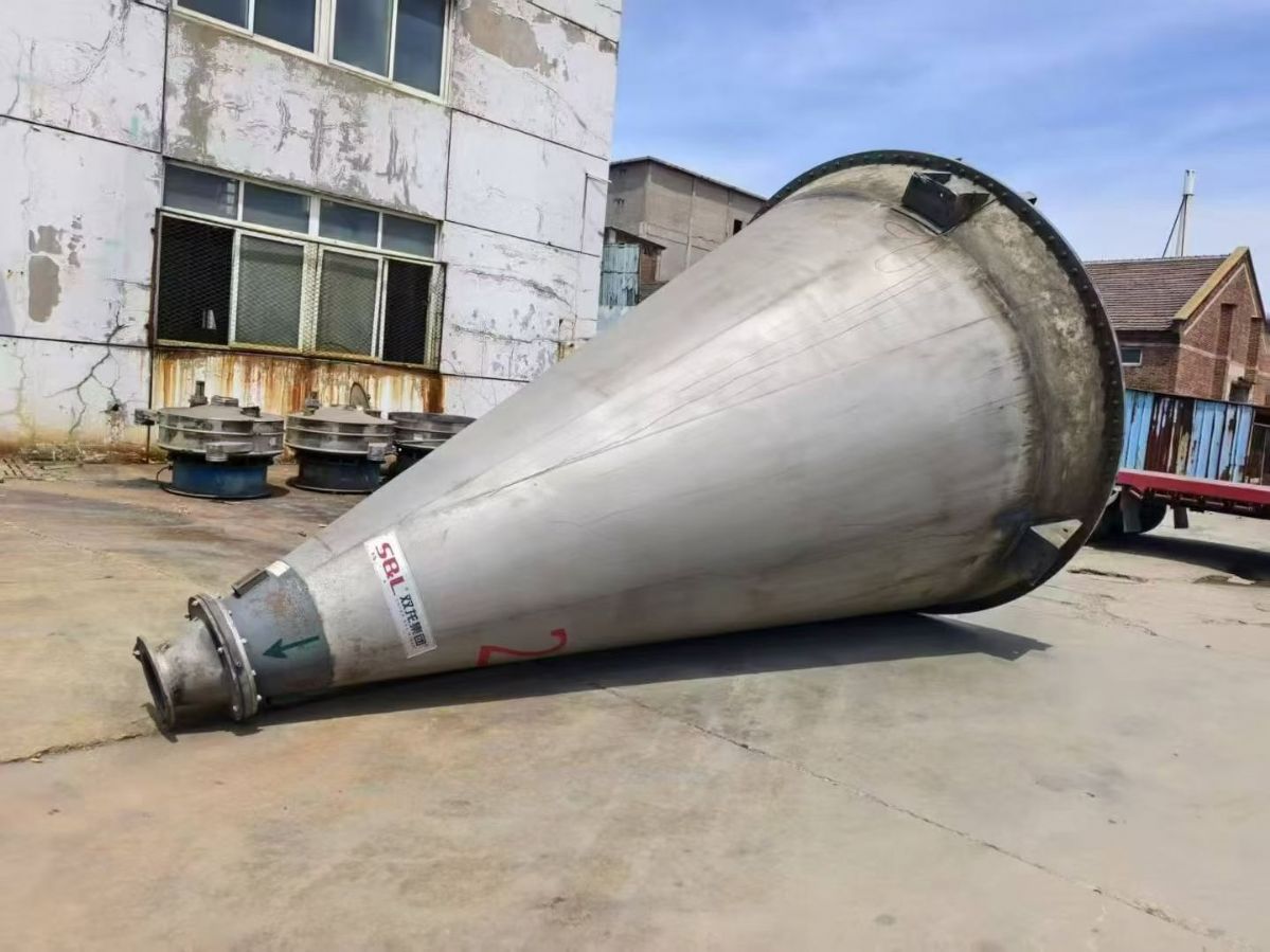 转让二手锥形混合机 一台容积15立方上海双龙产双螺旋锥形混合机