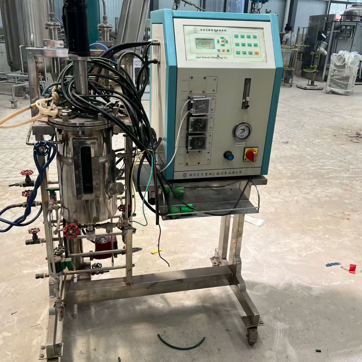 转让二手生物发酵罐 一台容积6升镇江东方产全自动实验生物发酵罐