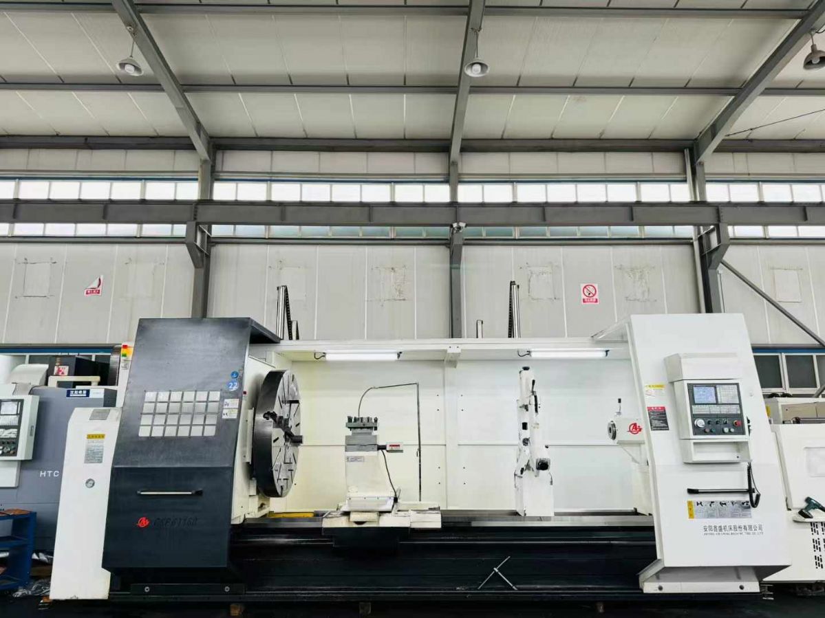 出售二手鑫盛CKP61160x3米数控卧式车床主轴通孔直径130