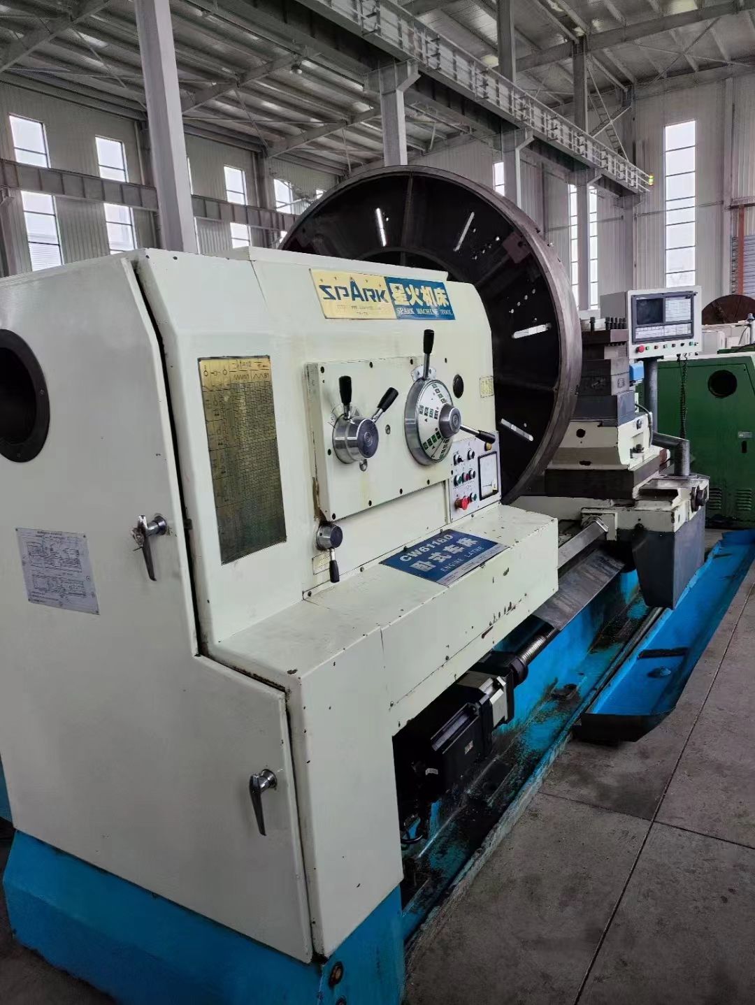 转让二手星火CW61160x1.5米数控卧式车床回转直径1.6米