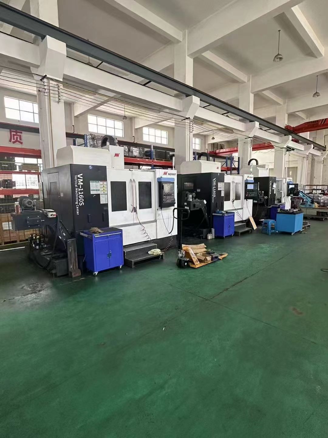 转让二手纽威VM-1160S立式加工中心三轴滚柱线轨