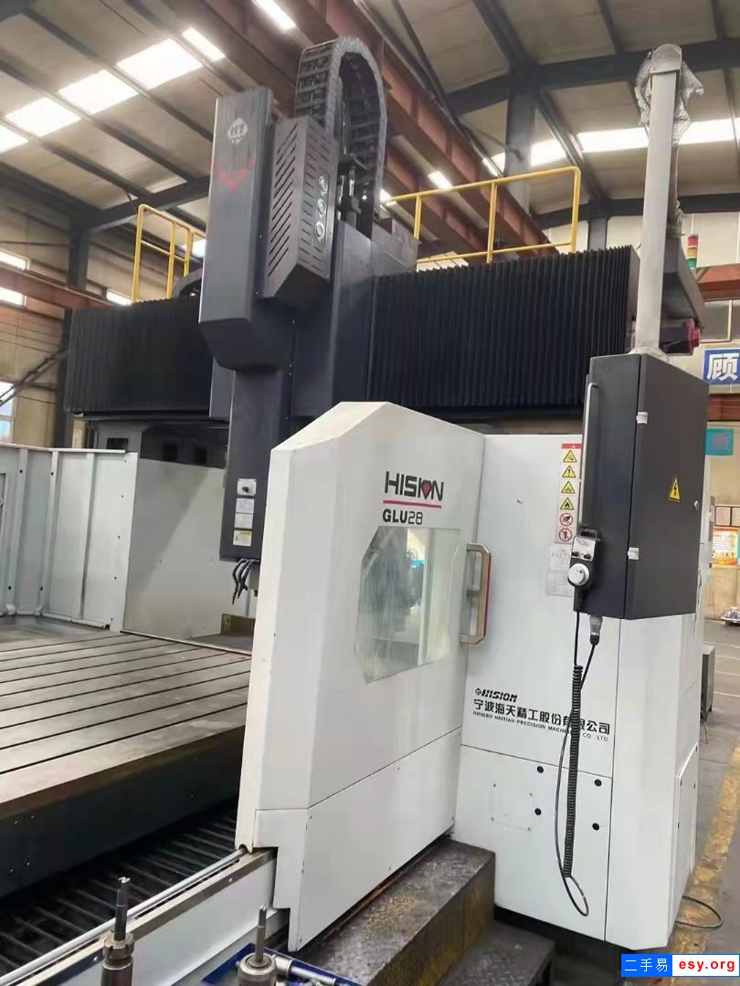 出售二手海天GLU28x40定梁龙门加工中心分列式驱动器